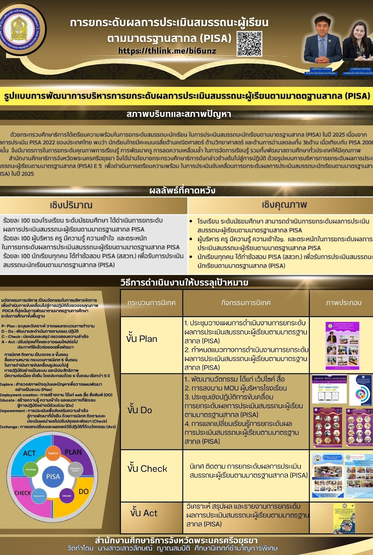 การยกระดับผลการประเมินสมรรถนะผู้เรียนตามมาตรฐานสากล (PISA)